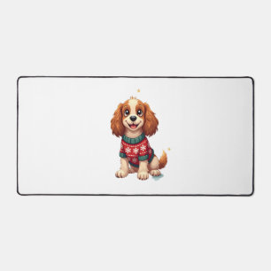 コッカースパニエル犬スノーフレークグロードッグ デスクマット
