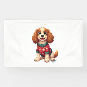 コッカースパニエル犬スノーフレークグロードッグ 横断幕