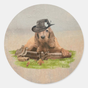 コッカースパニエル犬タペストリーポスターアクリルプリントトリプト ラウンドシール