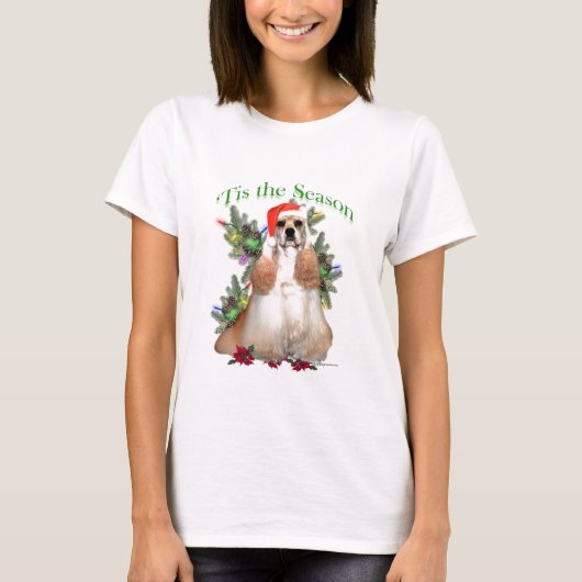 コッカースパニエル犬ティス Tシャツ (正面)