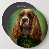 コッカースパニエル犬ドッグインセントパトリックのデイドレス 缶バッジ (正面&裏面)