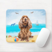 コッカースパニエル犬ドッグオンビーチ マウスパッド (マウス)