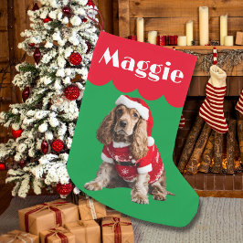 コッカースパニエル犬ドッグギフトクリスマスペットかわいい犬 スモールクリスマスストッキング