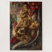 コッカースパニエル犬ドッグクリスマスフェスティバル ジグソーパズル (縦)