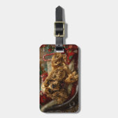 コッカースパニエル犬ドッグクリスマスフェスティバル ラゲッジタグ (正面縦)