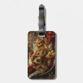 コッカースパニエル犬ドッグクリスマスフェスティバル ラゲッジタグ (裏面縦)