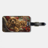 コッカースパニエル犬ドッグクリスマスフェスティバル ラゲッジタグ (裏面横)