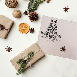 コッカースパニエル犬ドッグクリスマス差出人住所 ラバースタンプ