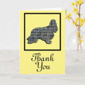 コッカースパニエル犬ドッグサンキューグリーティングカード カード (黄色い花)