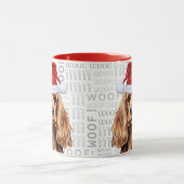 コッカースパニエル犬ドッグサンタウーフクリスマス マグカップ (中央)