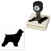 コッカースパニエル犬ドッグシルエットゴムスタンプ ラバースタンプ (押印)