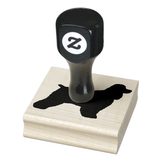 コッカースパニエル犬ドッグシルエットゴムスタンプ ラバースタンプ (スタンプ)