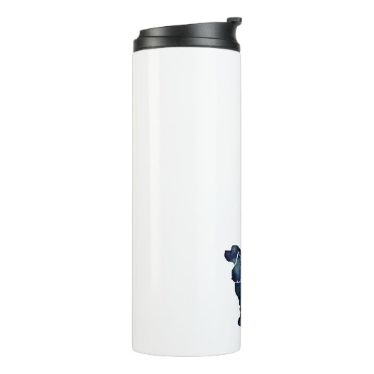 コッカースパニエル犬ドッグシルエットブラックウォーター色 タンブラー (回転左)