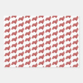 コッカースパニエル犬ドッグシルエットレッドウメリーーフマス ラッピングペーパーシート (正面3)