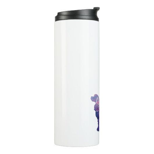 コッカースパニエル犬ドッグシルエット幾何パターンPu タンブラー (回転左)