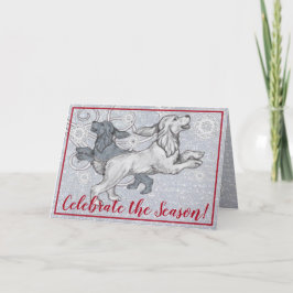 コッカースパニエル犬ドッグスクリスマススノーフレークグリッター シーズンカード