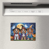 コッカースパニエル犬ドッグズパンプキンハロウィンおもしろい マグネット (インサイチュ (食洗機))