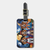 コッカースパニエル犬ドッグズパンプキンハロウィンおもしろい ラゲッジタグ (正面縦)