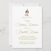 コッカースパニエル犬ドッグハッピーバースデーパーティの招待状 (裏面)