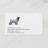 コッカースパニエル犬ドッグビジネス 名刺 (裏面)