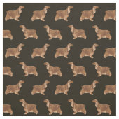 コッカースパニエル犬ドッグブラックパターン ファブリック (見本)