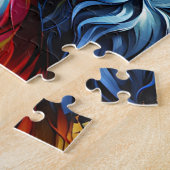 コッカースパニエル犬ドッグポートレートアクリルアートプリント ジグソーパズル (側面)