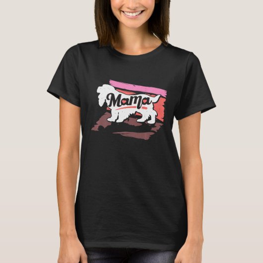 コッカースパニエル犬ドッグママママ Tシャツ (正面)