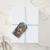 コッカースパニエル犬ドッグライディングオートバイクリスマス ギフトタグ (より糸付き)