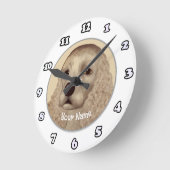 コッカースパニエル犬ドッグ時計 ラウンド壁時計 (傾斜)