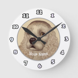 コッカースパニエル犬ドッグ時計 ラウンド壁時計