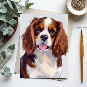 コッカースパニエル犬ドッグ絵を描ズ ポストカード