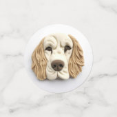 コッカースパニエル犬ドッグ3D インスパイア コンフェッティ (スモール正面)