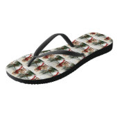 コッカースパニエル犬ドッグin雪のクリスマス ビーチサンダル (アングル)