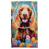 コッカースパニエル犬ハッピーイースター スモールペーパーバッグ (裏面)