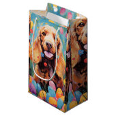 コッカースパニエル犬ハッピーイースター スモールペーパーバッグ (正面アングル)