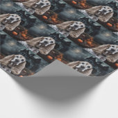 コッカースパニエル犬ハロウィンホラー ラッピングペーパー (角)