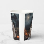 コッカースパニエル犬ハロウィンホラー 紙コップ (左)