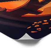 コッカースパニエル犬ハロウィン不気味 ポスター (角)