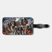 コッカースパニエル犬ハロウィン不気味 ラゲッジタグ (裏面横)