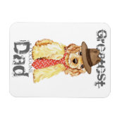 コッカースパニエル犬ハートパパ マグネット (横)