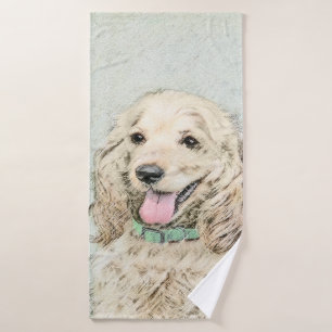 コッカースパニエル犬バフズ絵画オリジナルドッグアート バスタオルセット