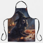 コッカースパニエル犬パンプキンスハロウィンホラー エプロン (正面)