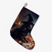 コッカースパニエル犬パンプキンスハロウィンホラー スモールクリスマスストッキング (正面 (吊り時))