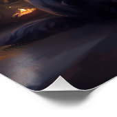 コッカースパニエル犬パンプキンスハロウィンホラー ポスター (コーナー)