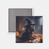 コッカースパニエル犬パンプキンスハロウィンホラー マグネット (正面/裏面)