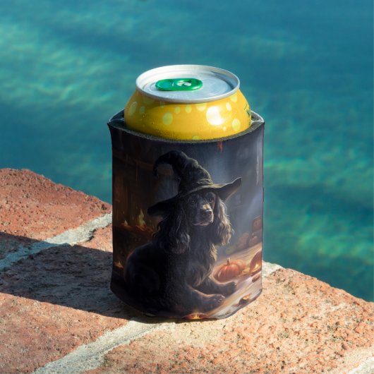 コッカースパニエル犬パンプキンスハロウィンホラー 缶クーラー (インサイチュ プール)