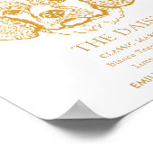 コッカースパニエル犬パーソナライズされたシグネチャードリンク ポスター (角)