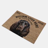 コッカースパニエル犬パーソナライズされたペット ドアマット (アングル)