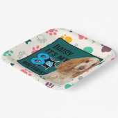 コッカースパニエル犬パーソナライズされた8th birthday party ペーパープレート (傾斜あり)