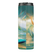 コッカースパニエル犬ビーチ絵画サーフィン タンブラー (裏面)